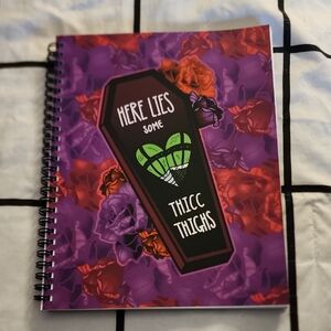 Here Lies Some Thicc Thighs Red And Purple Spiral Notebook